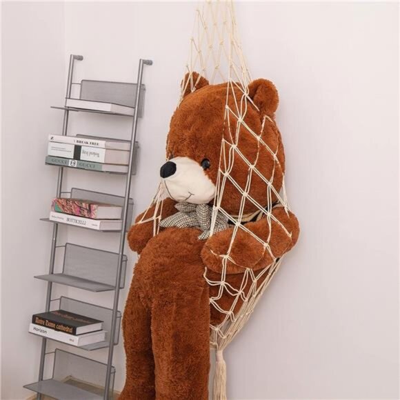 Stuffed Animal Net or Hammock Macrame Toy Display- 6.5ft H,One Hook! - Picture 3 of 7